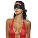 Xocity spielsatin Augenmaske Augenbinde Fetisch Sex Spielzeug für paare, schwarz, 1er Pack (1 x 30 g)