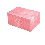 Faltbare Aufbewahrungsbehälter mit Deckel, die zum Speichern Kinderspielzeug, Zeitschriften usw, 2 Stück (Color : Pink)