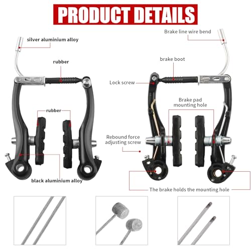 image for RAHQHD Complete Bike Brakes Set，Inner and Outer Callipers Cables Lev