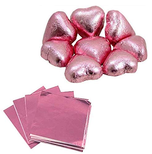 Image of 7horse Sweets Candy Chocolate 12 Microns Aluminum Foil Wrappers (Light Pink, Size: 13 x 9 cm), 325 Pieces