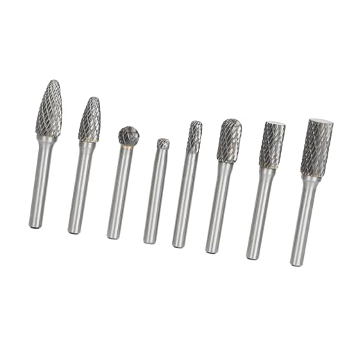 Fresas rotativas doble corte HRC70 set 8 piezas carburo miniatura 5