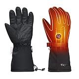 VELAZZIO Heated Gloves, Rechargeable 4800mAh Electric Heating Gloves for Men Women, Winter Thermal Warm Battery Gloves for Skiing Hunting Fishing Snowboarding (Medium)