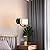 MIRATON LIGHTING Modern Glass Wall Sconce Lighting Fxiture for Bedroom Living Room Wall Lamp Vanity Light in Black Finished with Frosted Glass Shade
