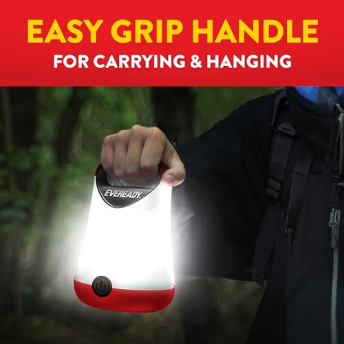 Eveready-LED-Camping-Lantern-X-250-2-Pack-Super-Bright-Tent-Lights-Rugged-Water-Resistant-LED-Lanterns-100-Hour-Run-time-Batteries-Included-Red-and-Black