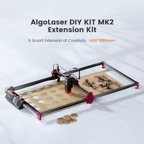 Image of Algolaser DIY KIT MK2 Y-Axis Extension Kit - Laser Engraving Area Expansion to 15.7 inch x 34.6 inch (400 x 880mm) - Compatible with Algolaser DIY KIT MK2 10W for Laser Engraver & Cutter - Easy Installation
