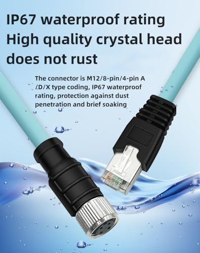 Cable Ethernet Cat7 M12 a RJ45 1 metro STP industrial miniatura 2