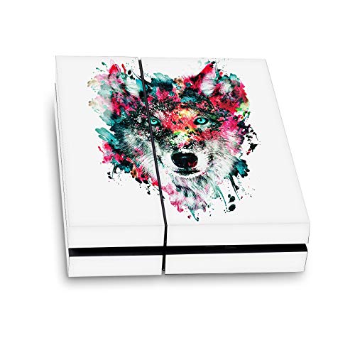 Sticker Vinyle PS4 Loup Riza Peker pour Protéger la Console des Rayures et Traces