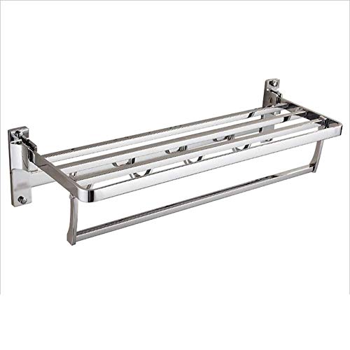 Toalleros Baño Toallero Barra Toalleros Repisa-Multifunción Puro De Cobre Gancho Plegable Doble Capa Estante De Baño Cocina Colgante TINATOPWIDE (Color : A, Size : 61 * 22 * 14cm) Cover