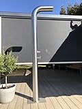 KORY Model f solardusche Edelstahl 24 Liter gartendusche pooldusche außenendusche