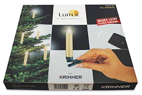LED-Funk-Lichterkette, kabellos, 10-teilig, Elfenbeinfarben, Weißes Licht, inkl. 10 Batterien