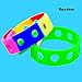 Papacharms 30PCS 7 Inch Wristbands Silicone Random Colors Bracelets Adjustable Bracelet Mixed Cute Charm Wristband With Hole for Shoe Charms Party Birthday Gifts…