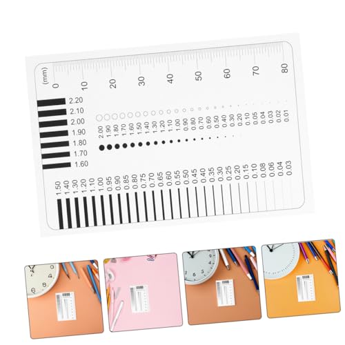 Juego de 4 piezas de calibrador de diámetro de precisión NUOBESTY, regla transparente para detección de grietas y mediciones de espesor en fabricación y construcción miniatura 7