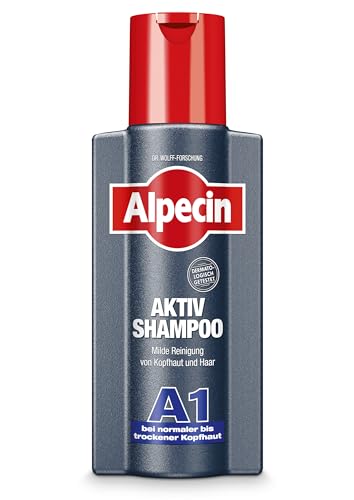 Alpecin Active Shampoo A1 - 1 x 250 ml - För normal till torr hårbotten | Skonsam rengöring av...