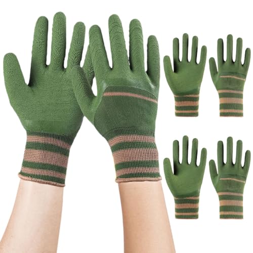 HASTHIP® 3 Pairs Gardening Gloves for Men Women Anti-slip Gardeni...