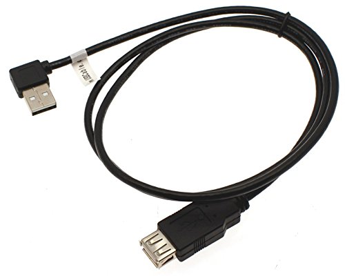 USBGear 3ft. Black USB 2.0 Extension Cable A Male Right Angle to A Female