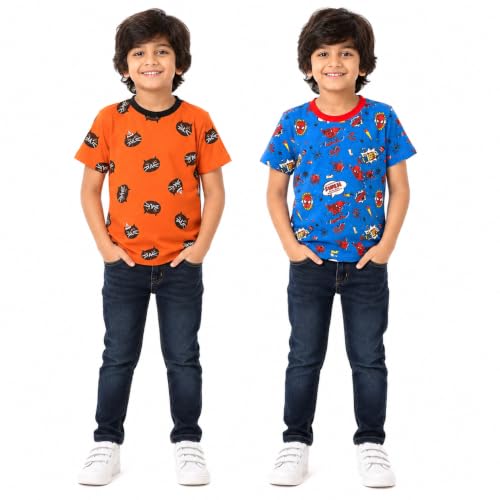 Image of NammaBaby Boy's Cotton Printed Premium Half Sleeves T-Shirt and Shorts Top and Bottom Set /Tshirt-Shorts with Pocket Combo of 2