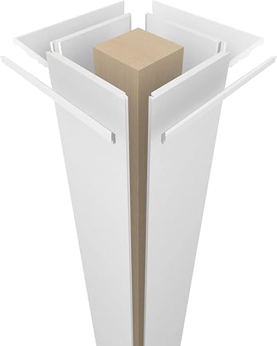 Miniatura 7 de Ekena Millwork CC0609ENPMIMI Craftsman Classic Square - Kit de columna de PVC liso sin cónico, capital de misión y base de misión, 6 pulgadas de
