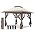 EAGLE PEAK 13x13 Pop-Up Gazebo Tent Instant w/Mosquito Netting, Outdoor Gazebo Canopy Easy Set-up Folding Shelter (Beige/Brown)…