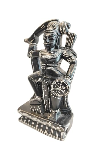 Image of Lord Karupasaamy, Lord Iyyanar, Lord Muniswarar Statue, Traditional Hindu Deity Figurine, Bronze Material, Home Decor, Figurist HUB (Small)