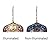 Capulina Tiffany Pendant Light Flower Victorain Antique Style Stained Glass Hanging Lamp 2 Light 16 Inches Wide for Kitchen Island Living Dining Room Home Farmhouse