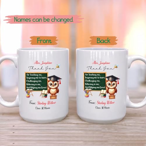 Taza de café personalizada para profesor de cerámica 11 oz miniatura 2