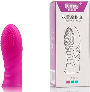 Dedeira Em Silicone Com Saliências Massageadoras 7 X 1,8 Cm Roxo REF:FV-002