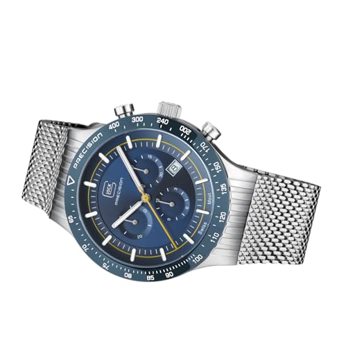 Image of GLOCK Men's Quartz Watch | 43mm case | Wristwatch with Steel case and Date Display | Men's Watch with Swiss Super-LumiNova Pointers and Indices | GW-34