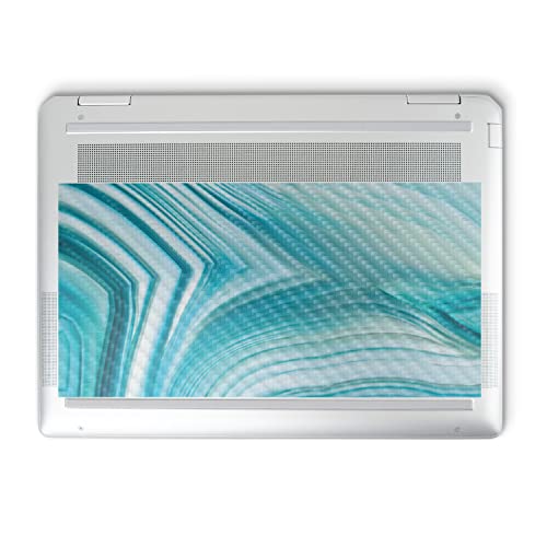 Image of MightySkins Carbon Fiber Skin Compatible with HP Spectre x360 14 inch (2022) Full Wrap Kit - Aquamarine Quartz | Protective, Durable Textured Carbon Fiber Finish | Easy to Apply | Made in The USA
