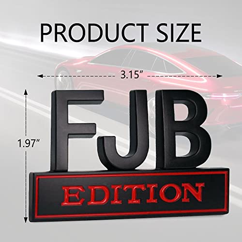 Fjb Edition Car Emblem, 3D Letters Fjb Car Edition Emblem, Car Decal 3D Raised Letters Bumper Sticker, 3D Decals Tailgate Insert Letters Alloy Car Truck Accessories Badge Fit For Cars Bumper Window #TOP1