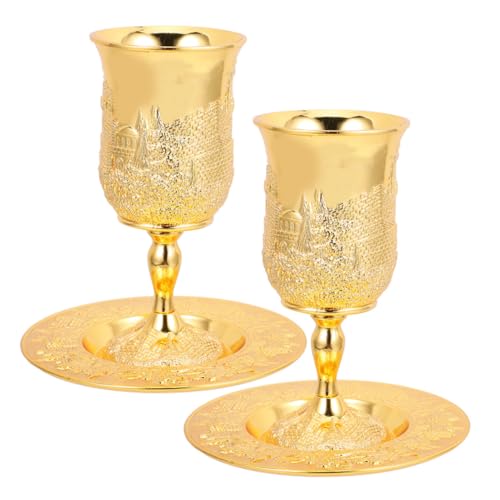 Coupes à vin Shabbat et Havdalah set religieux vintage complet