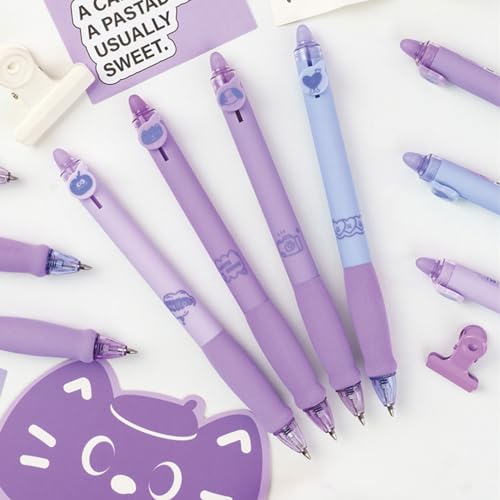 MOZXIRZ 4 bolígrafos retráctiles de tinta en gel borrables miniatura 2