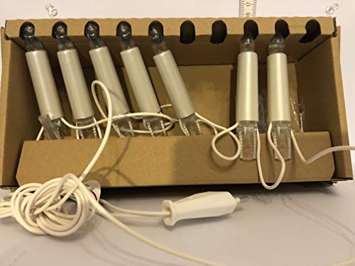 Narva Schwibbogenkette 7 Perlmuttschaftkerzen innen, Festliche...