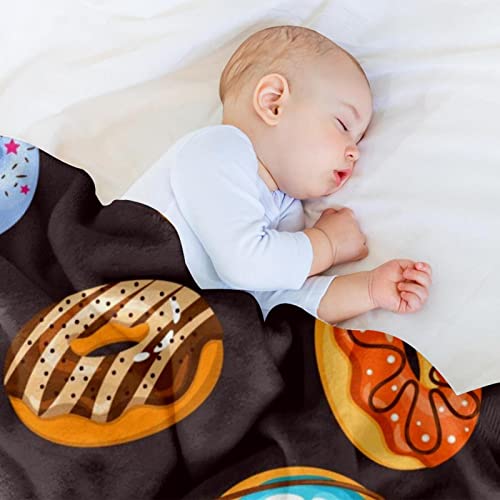 Couverture douce et confortable donuts en chocolat pour créer un nid douillet à la maison
