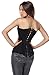Charmian Women's 26 Steel Boned Cotton Long Torso Hourglass Body Shaper Corset Black XX-Large