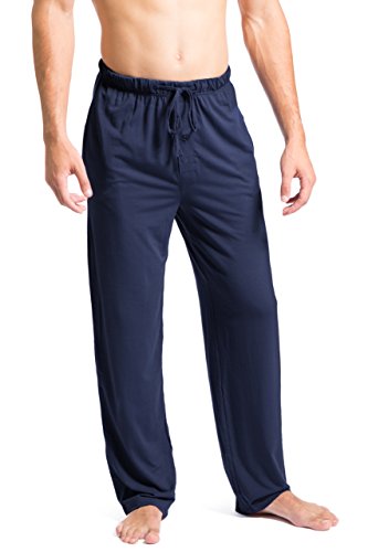 Fishers Finery Men's EcoFabric Jersey Pajama Pant; Lounge Pant - NEW FABRIC (Navy, XXL-SHORT)