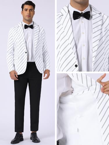 Lars Amadeus Stripe Blazer for Men's Notch Lapel Business Suit Jacket Stripes Sports Coat4