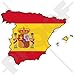 Espagne Espagnol Carte-Drapeau Espana, 120mm Vinyl Sticker, Autocollant