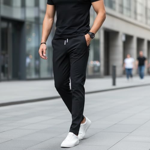 Image of Track Pants for Mens || Joggers for Mens || Men's Sports Regular Fit Polyester Track Pant with Two Side Zipper Pockets (TP20 Single Pack of 1)