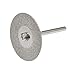 uxcell 10 Pcs 30mm Diamond Cutting Wheels Cut Off Wheel with 2 Pcs Mandrels for Rotary Tool