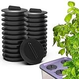 Plant Spacer Kit Compatible with Aerogarden,Plant Spacer Cover for Aerogarden Spacer Caps,for Indoor Hydroponic Growing System,Plant Grow Deck Openings, Round, 25 Pack, Black