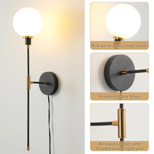 Apliques de pared con enchufe e interruptor para instalar sin obras en el dormitorio o pasillo 2