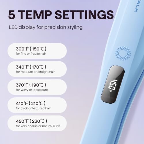 Image of Wavytalk Steam Hair Straightener Steam Sesh for Less Heat Damage, Flat Iron