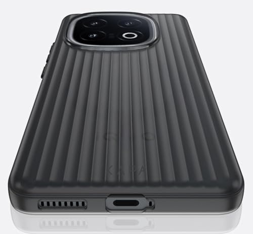 Image of Kapa Wave Frosted Grip Back Cover for Iqoo 13 5G | Ultra Slim [with Metal Buttons] Matte Finish Back Case (Grey)