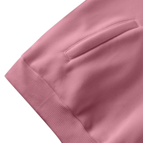 Hoodies for Men Fleece Pullover Long Sleeve Hooded Sweatshirt Solid Color Drawstring Kangaroo Pocket4