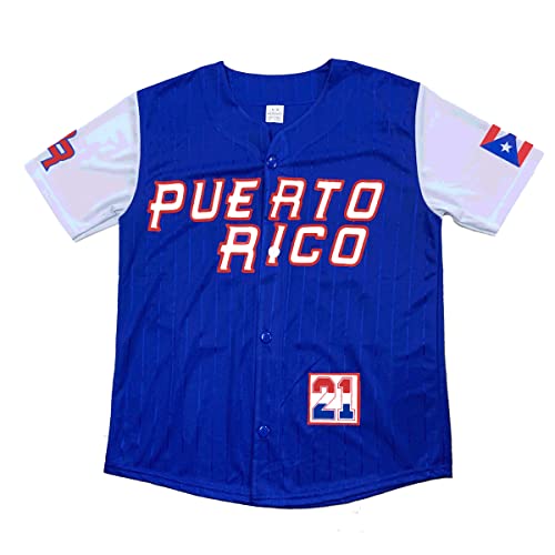 Jersey Baseball Puerto Rico Blue Kids Size