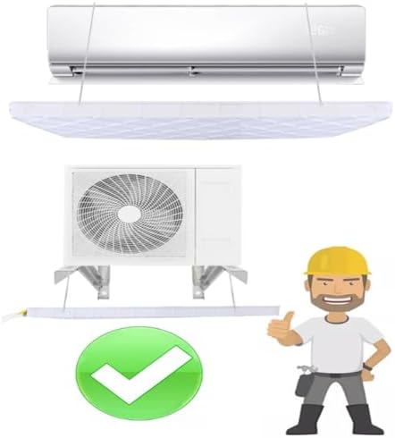 5P Air Conditioner Drip Pan with Drain Pipe - Leak-Proof AC Drain Tray, PP5 Material, Reinforced Grid, Universal Fit for Indoor/Outdoor Units (3-5P, 400cm Hose) - Essential AC Accessory