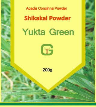 Yuktha Green Shikakai Powder/Acacia Concinna - Natural Hair Cleanser Excellent Hair Conditioner - 200g/7 Oz