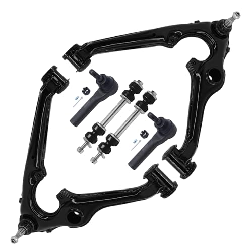 Image of Detroit Axle - Front End Suspension Kit for 14-18 Chevrolet Silverado 1500 | GMC Sierra 1500 Suburban Yukon XL Tahoe Cadillac Escalade, Lower Control Arms with Ball Joint Outer Tie Rods Sway Bars