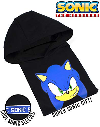 Sonic The Hedgehog Hoodie For Kids Japanese Gamer Black Sweater2