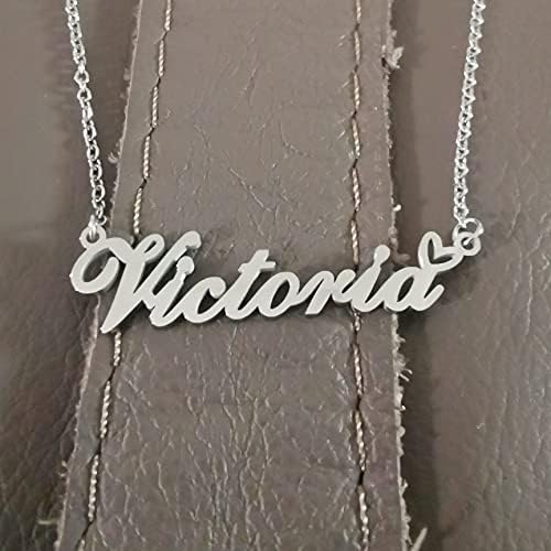 RONKAHSHOW Audrey Custom Pendant Name Necklace Customized Personalized with Heart Necklace Best Gift for Women New Year Birthday Mother’s day Christmas wedding Party S - 5